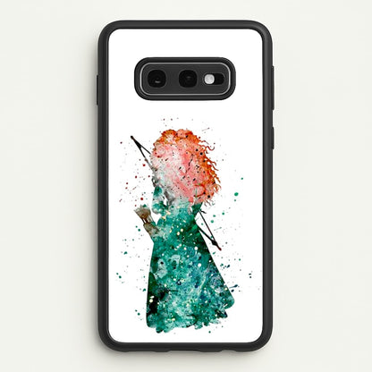 Watercolour Princess Merida Brave Fairytale  - Disney Phone Case for Galaxy S10e