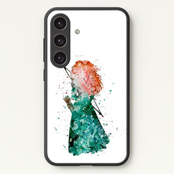 Watercolour Princess Merida Brave Fairytale  - Disney Phone Case for Galaxy S24