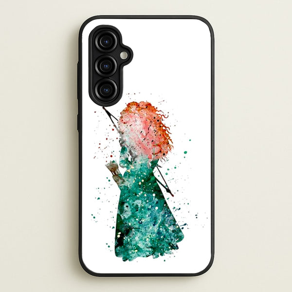 Watercolour Princess Merida Brave Fairytale  - Disney Phone Case for Galaxy A54