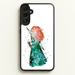 Watercolour Princess Merida Brave Fairytale  - Disney Phone Case for Galaxy A34