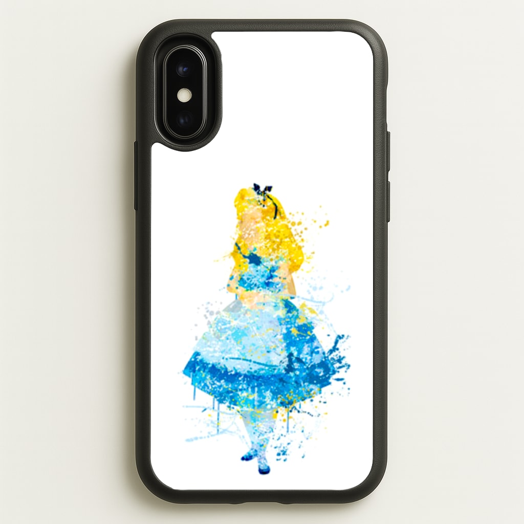 Watercolour Alice in Wonderland Fairytale  - Disney Phone Case for iPhone X / XS