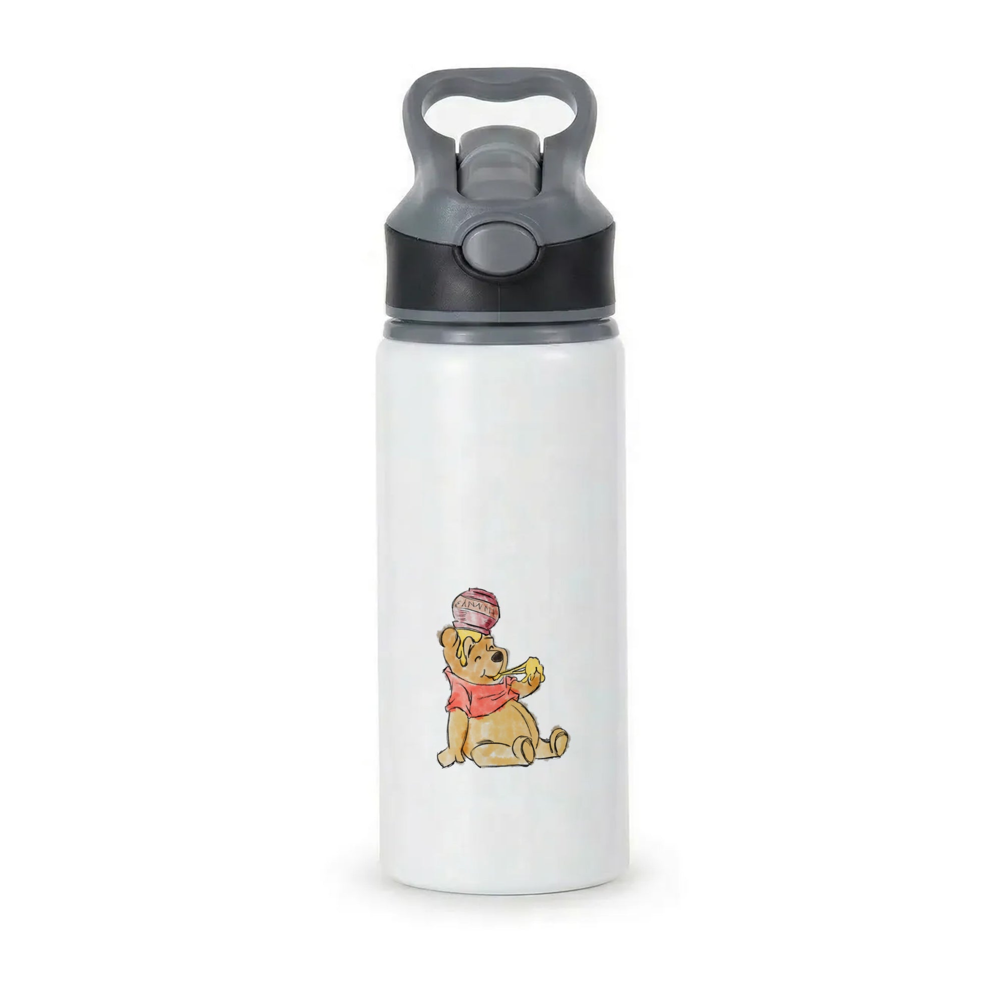 Winnie Sketch Active Water Bottle - Black