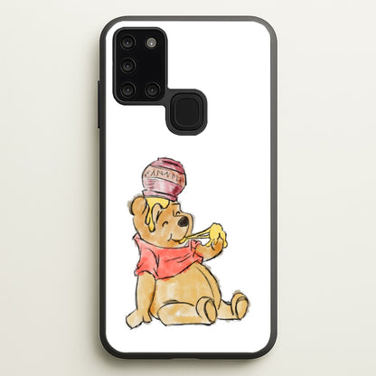 Winnie Sketch  - Disney Phone Case for Galaxy A21s