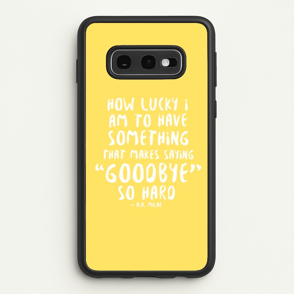 How Lucky I Am - Winnie  - Disney Phone Case for Galaxy S10e