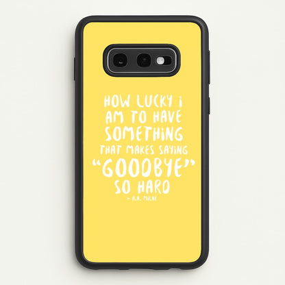 How Lucky I Am - Winnie  - Disney Phone Case for Galaxy S10e