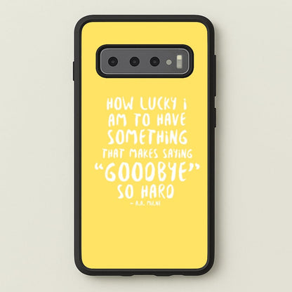 How Lucky I Am - Winnie  - Disney Phone Case for Galaxy S10 Plus