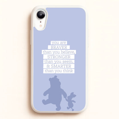 Braver, Stronger, Smarter  - Disney Phone Case for iPhone XR