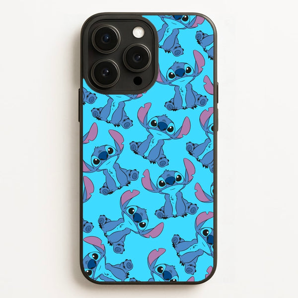 Cute Alien Blue Pattern  - Disney Phone Case for iPhone 16 Pro Max