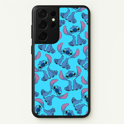 Cute Alien Blue Pattern  - Disney Phone Case for Galaxy S21 Ultra