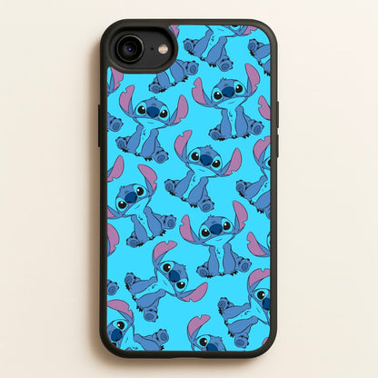 Cute Alien Blue Pattern  - Disney Phone Case for iPhone 6 / 7 / 8 / SE