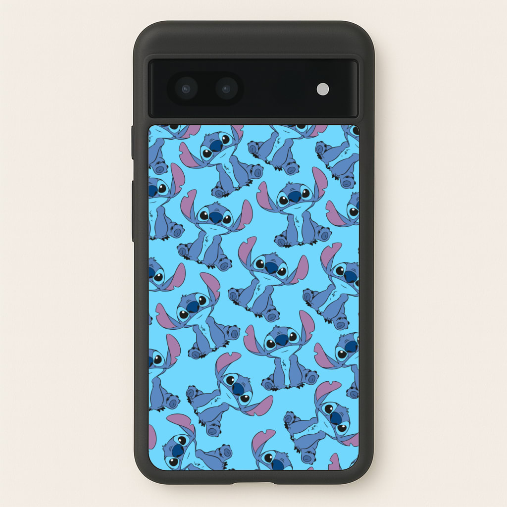 Cute Alien Blue Pattern  - Disney Phone Case for Google Pixel 7a