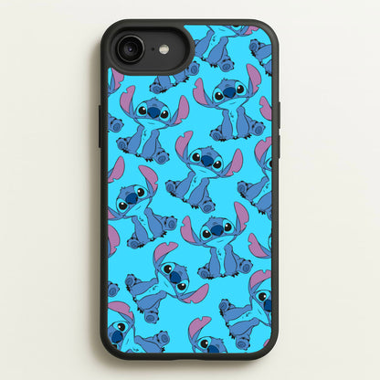 Cute Alien Blue Pattern  - Disney Phone Case for iPhone 6 Plus / 7 Plus / 8 Plus
