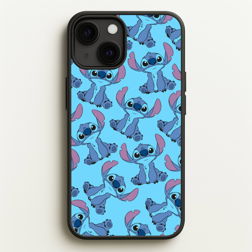 Cute Alien Blue Pattern  - Disney Phone Case for iPhone 13 Mini