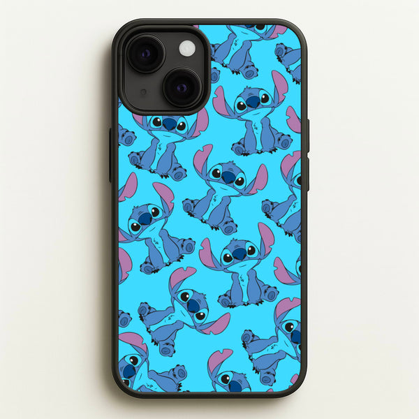 Cute Alien Blue Pattern  - Disney Phone Case for iPhone 13 Mini