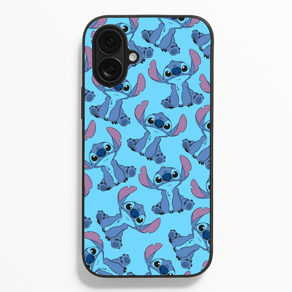 Cute Alien Blue Pattern  - Disney Phone Case for iPhone 16 Plus