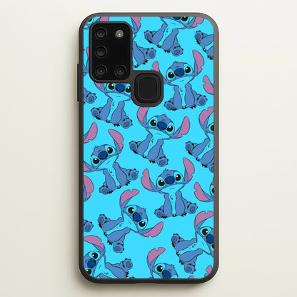 Cute Alien Blue Pattern  - Disney Phone Case for Galaxy A21s