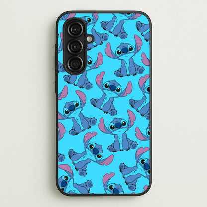 Cute Alien Blue Pattern  - Disney Phone Case for Galaxy A16