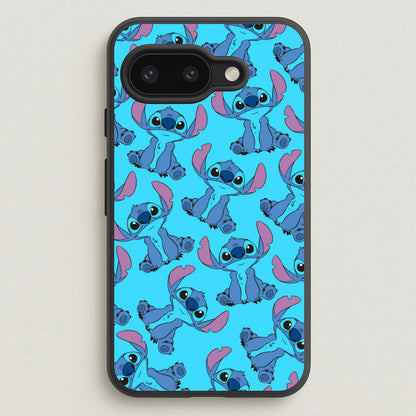 Cute Alien Blue Pattern  - Disney Phone Case for Google Pixel 9a