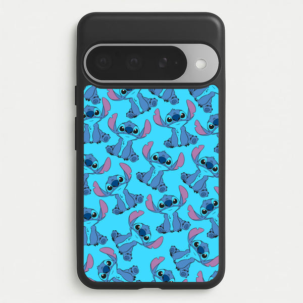 Cute Alien Blue Pattern Phone Case for Google Pixel 10 Pro XL