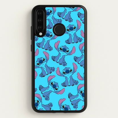 Cute Alien Blue Pattern  - Disney Phone Case for Huawei P30 Lite