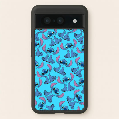 Cute Alien Blue Pattern  - Disney Phone Case for Google Pixel 8
