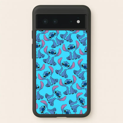 Cute Alien Blue Pattern  - Disney Phone Case for Google Pixel 6