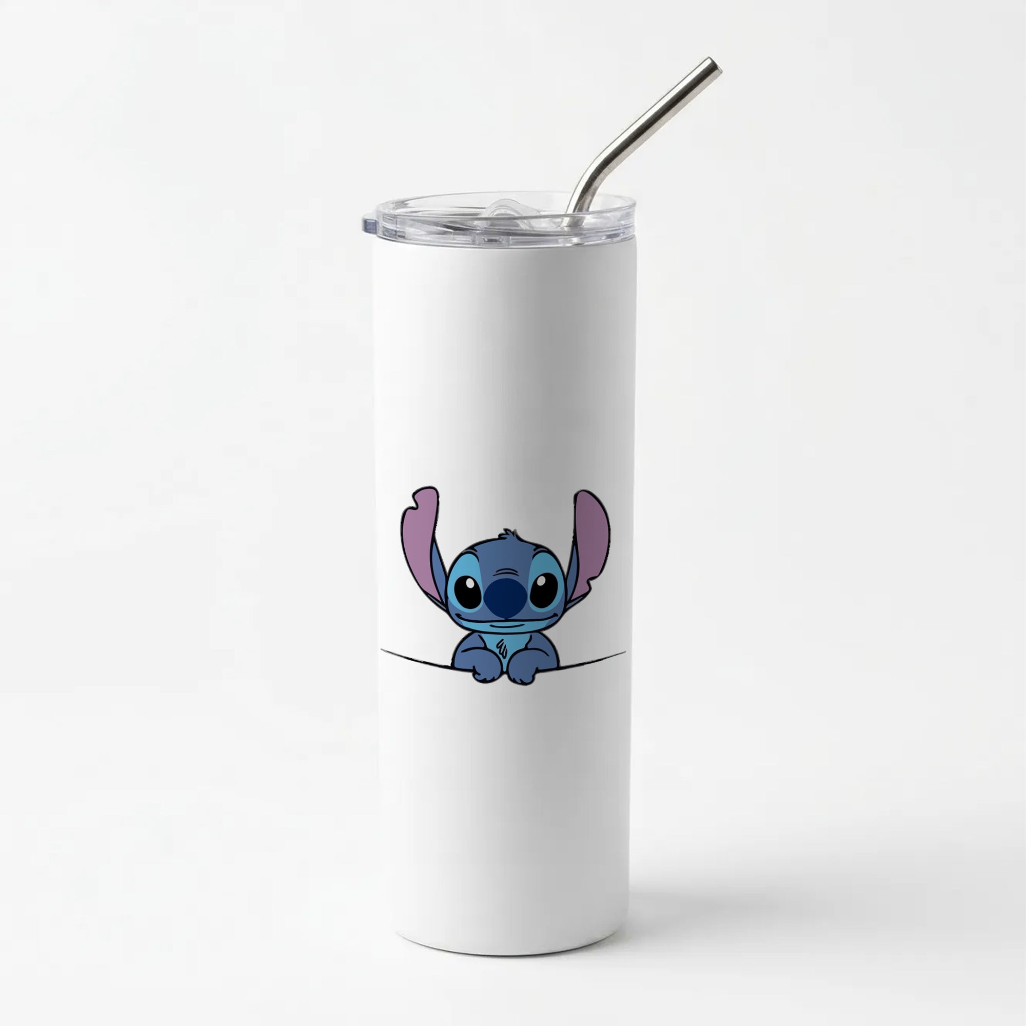 Alien Blue Leaning Skinny Tumbler