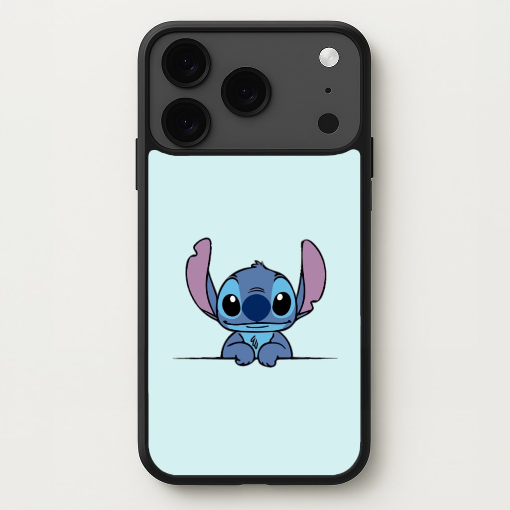 Alien Blue Leaning Phone Case for iPhone 17 Pro Max