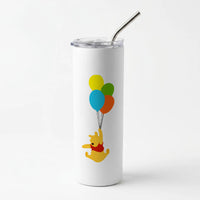 Pooh On Balloons Skinny Tumbler