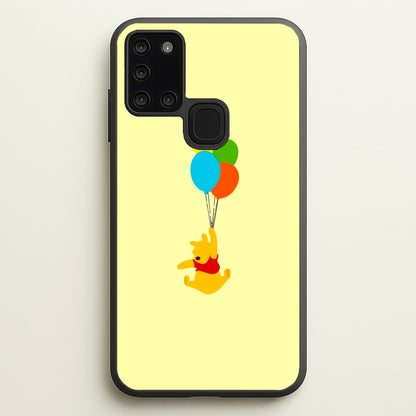 Pooh On Balloons  - Disney Phone Case for Galaxy A21s