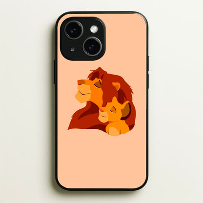 King Lion And Cub  - Disney Phone Case for iPhone 14 Plus