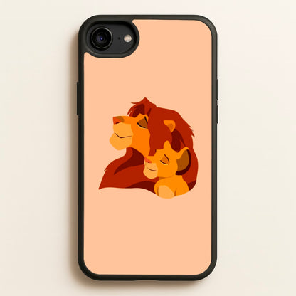 King Lion And Cub  - Disney Phone Case for iPhone 6 / 7 / 8 / SE
