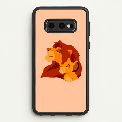 King Lion And Cub  - Disney Phone Case for Galaxy S10e