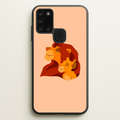 King Lion And Cub  - Disney Phone Case for Galaxy A21s