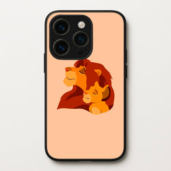 King Lion And Cub  - Disney Phone Case for iPhone 15 Pro