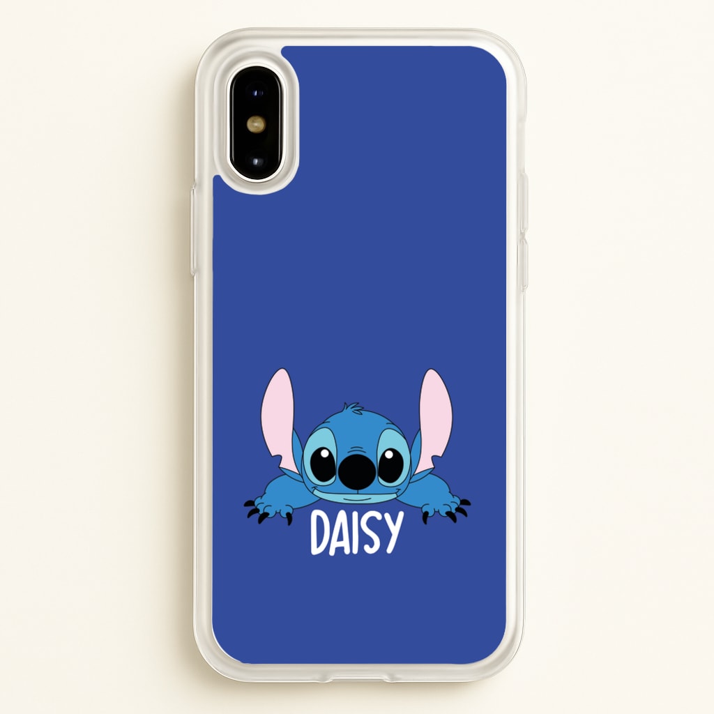 Blue Alien - Personalised Disney  - Disney Phone Case for iPhone X / XS
