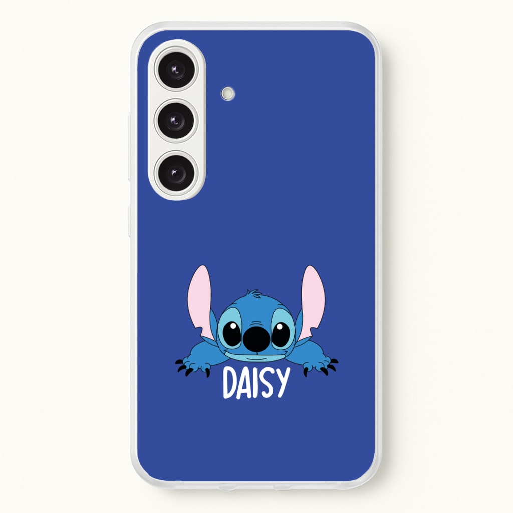 Blue Alien - Personalised Disney  - Disney Phone Case for Galaxy S24 Plus