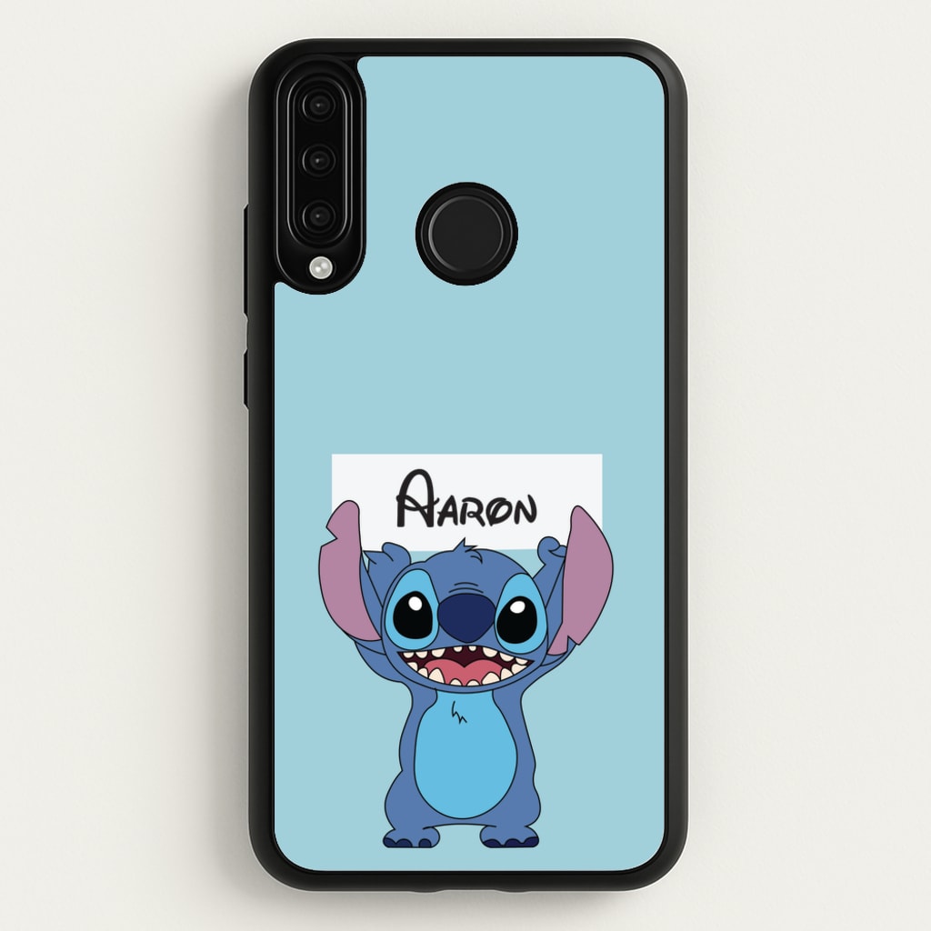 Standing Blue Alien - Personalised Disney  - Disney Phone Case for Huawei P30 Lite