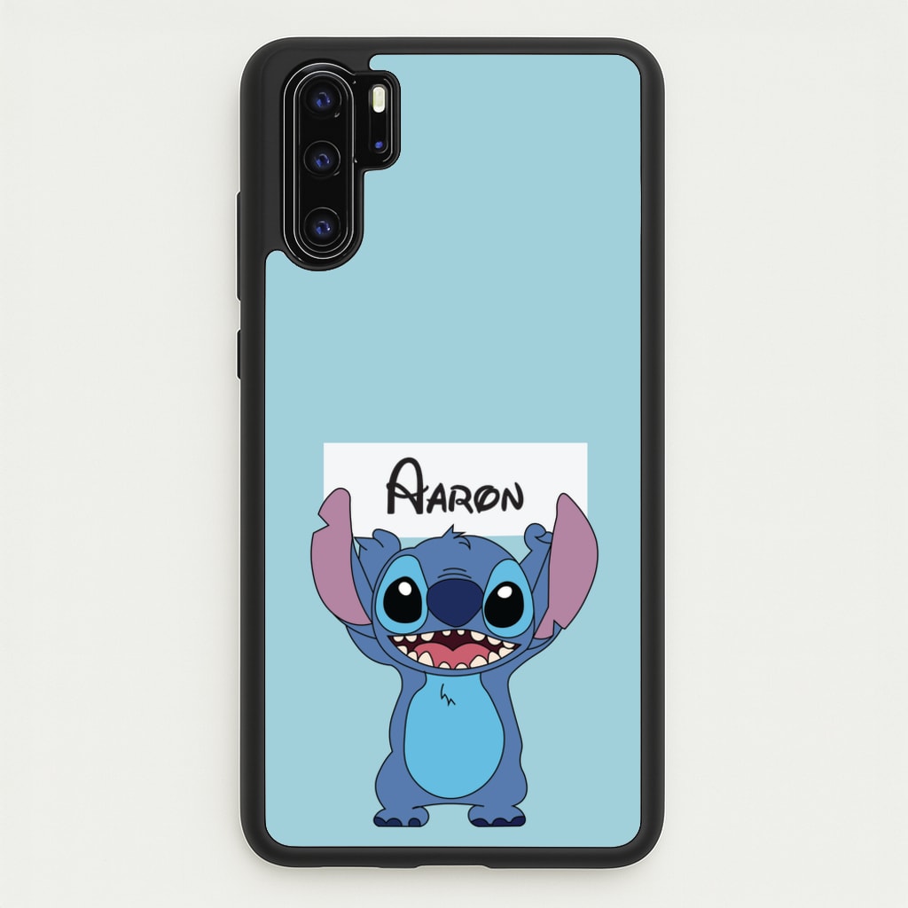 Standing Blue Alien - Personalised Disney  - Disney Phone Case for Huawei P30 Pro
