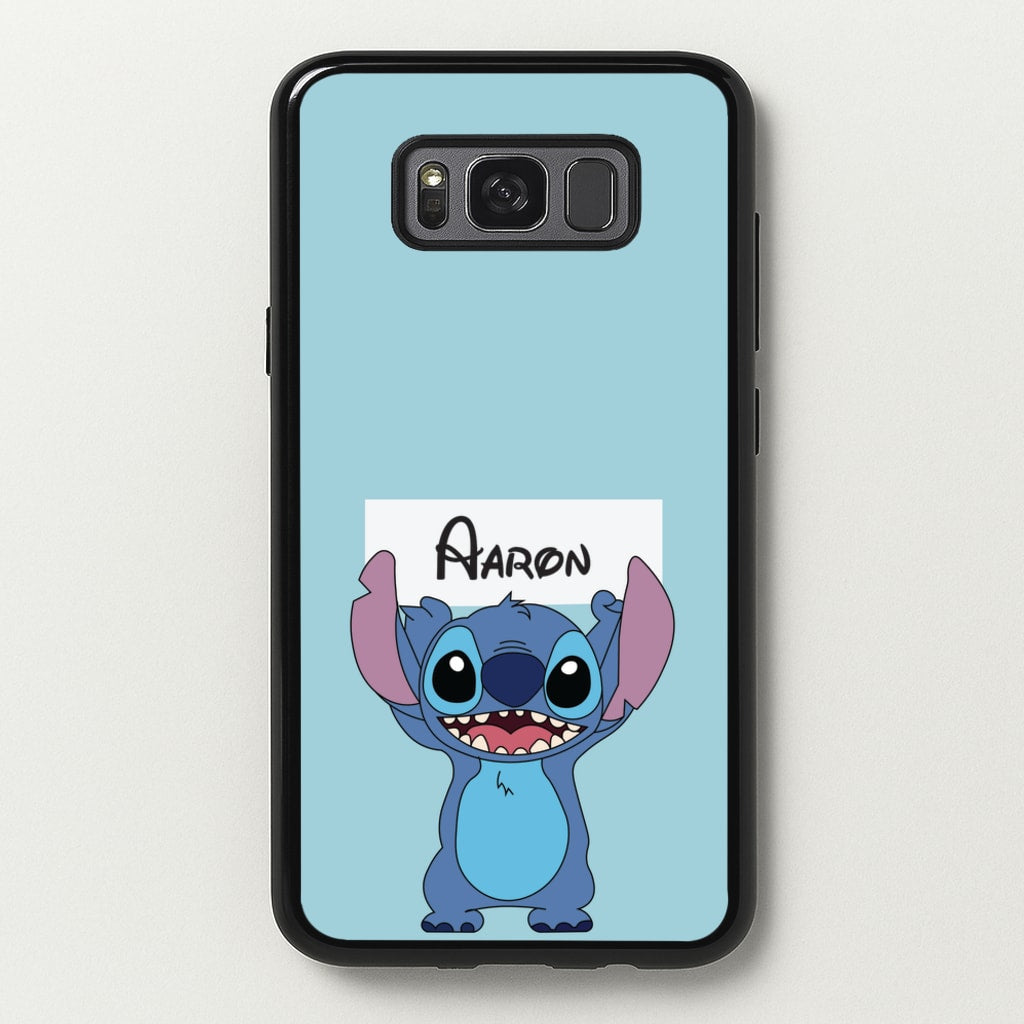 Standing Blue Alien - Personalised Disney  - Disney Phone Case for Galaxy S8