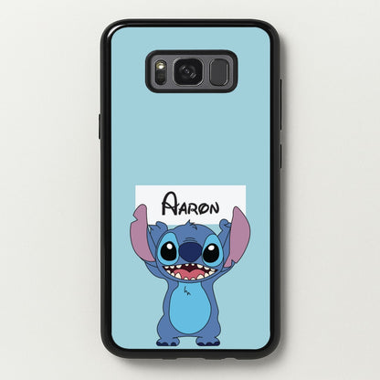 Standing Blue Alien - Personalised Disney  - Disney Phone Case for Galaxy S8