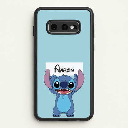 Standing Blue Alien - Personalised Disney  - Disney Phone Case for Galaxy S10e