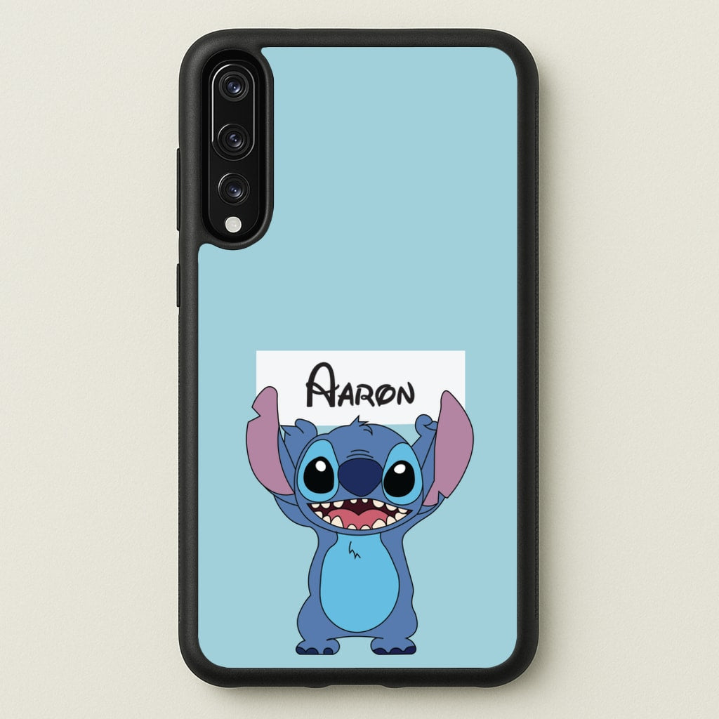 Standing Blue Alien - Personalised Disney  - Disney Phone Case for Huawei P20 Pro