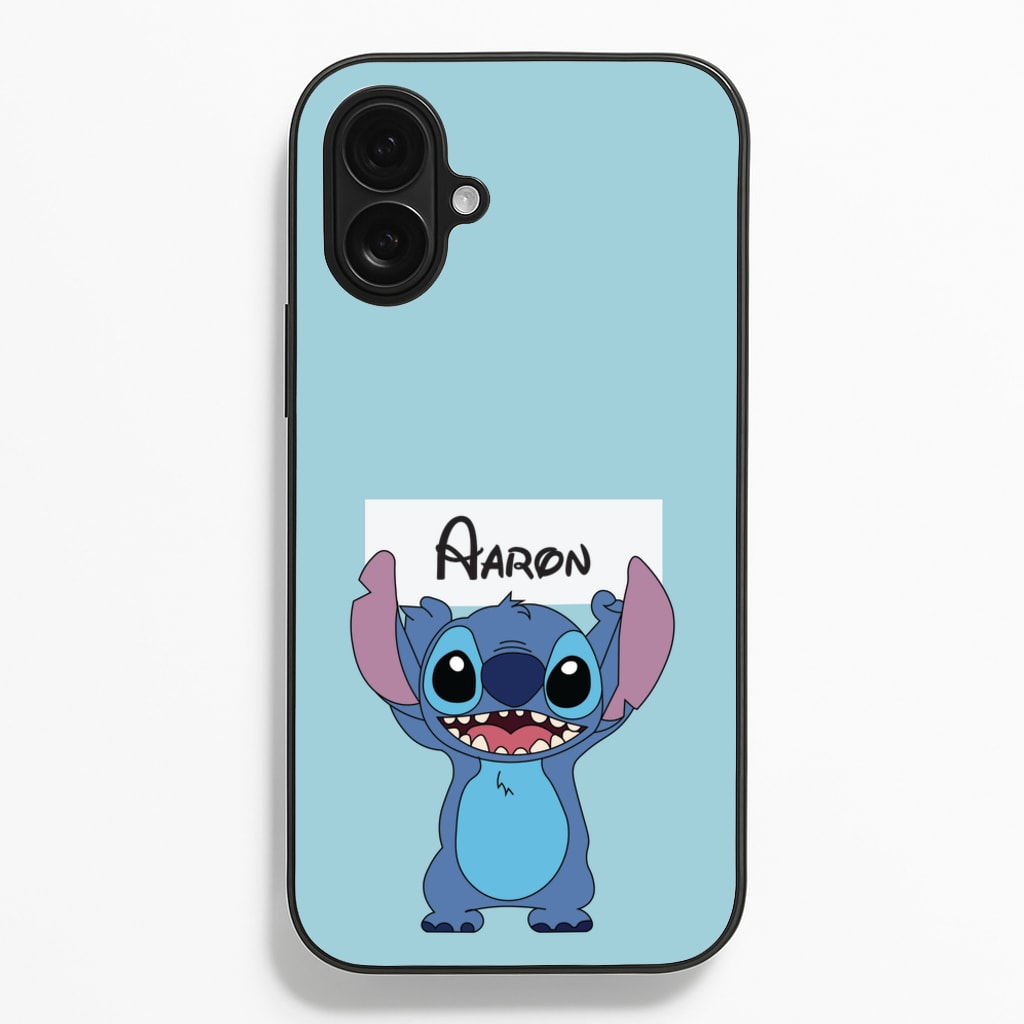 Standing Blue Alien - Personalised Disney  - Disney Phone Case for iPhone 16 Plus