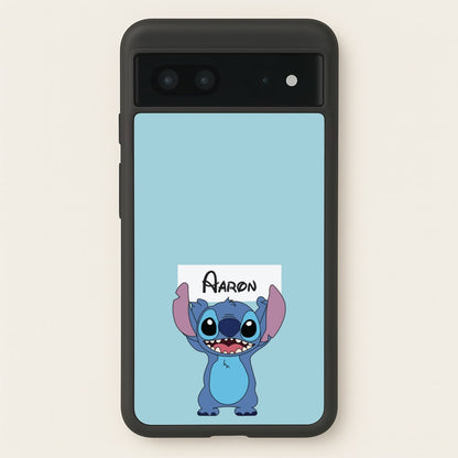 Standing Blue Alien - Personalised Disney  - Disney Phone Case for Google Pixel 7
