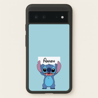 Standing Blue Alien - Personalised Disney  - Disney Phone Case for Google Pixel 6