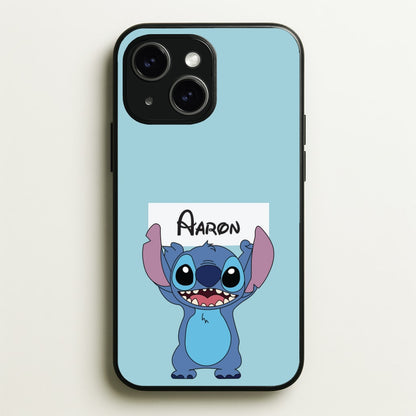 Standing Blue Alien - Personalised Disney  - Disney Phone Case for iPhone 15
