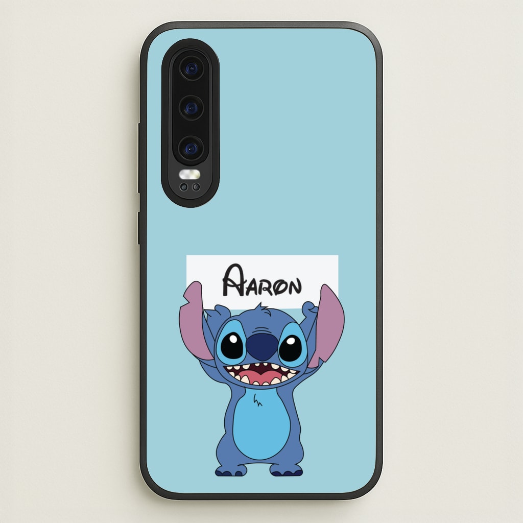 Standing Blue Alien - Personalised Disney  - Disney Phone Case for Huawei P30