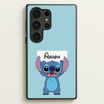 Standing Blue Alien - Personalised Disney  - Disney Phone Case for Galaxy S25 Ultra