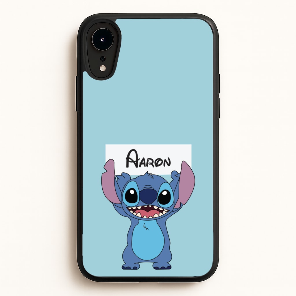 Standing Blue Alien - Personalised Disney  - Disney Phone Case for iPhone XR